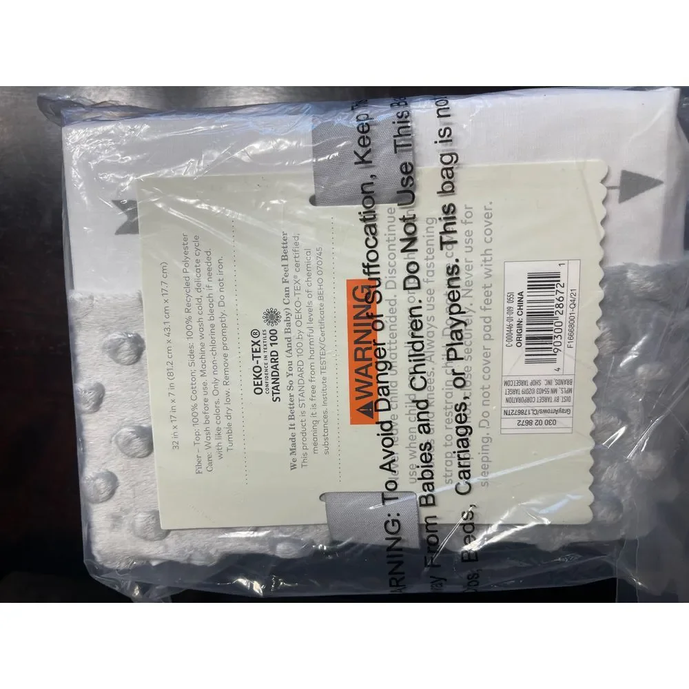 Cloud‎ Island Gray Minky Dot Changing Pad Cover - Super Soft Nursery Essential